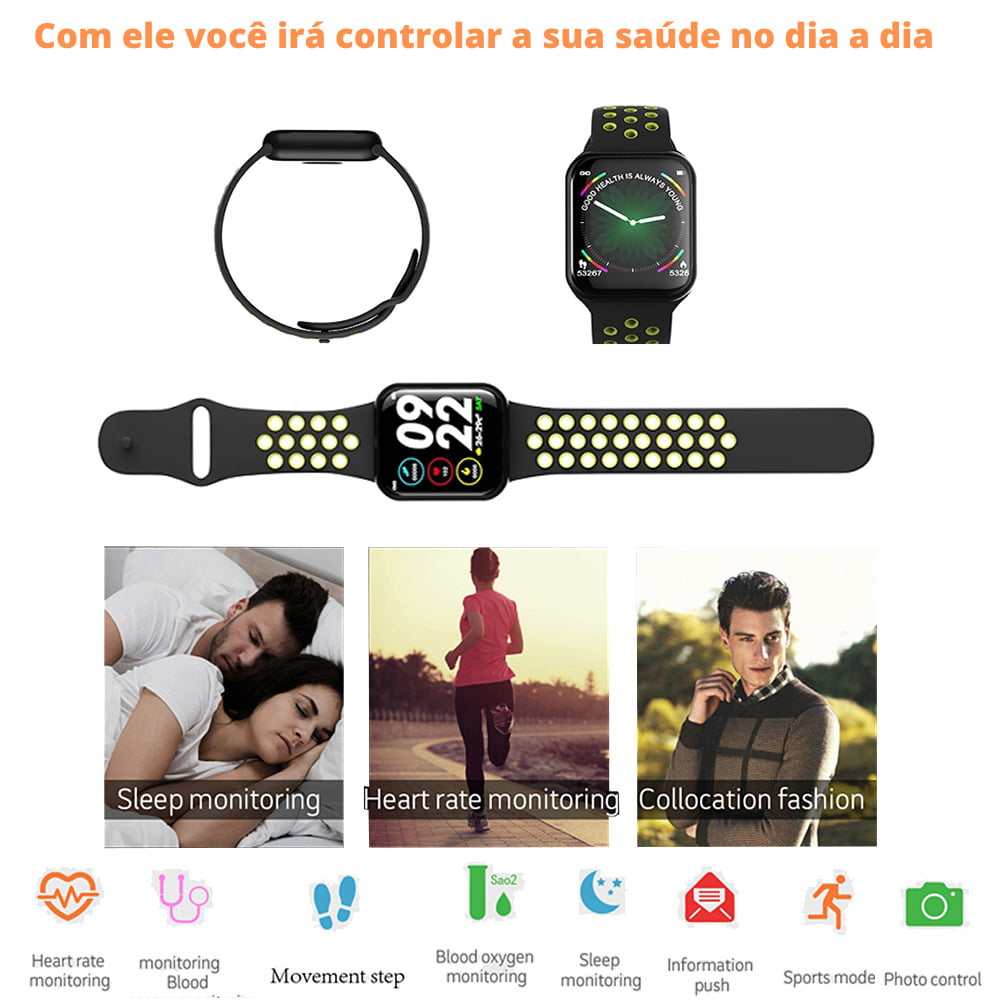 smartwatch f8 tela