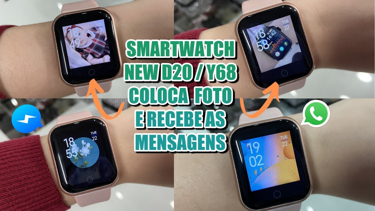 Como CONECTAR e CONFIGURAR Smartwatch Y68/D20 