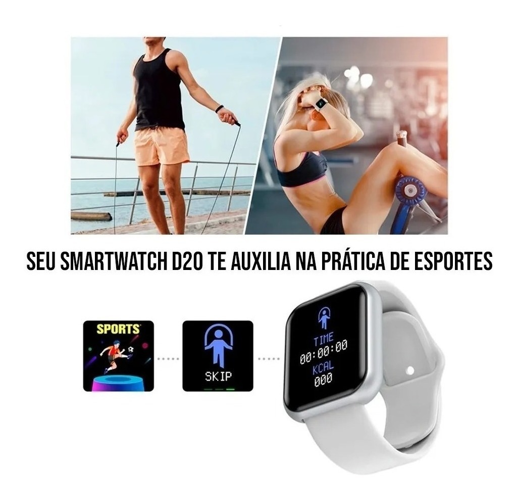Relógio Smart Digital D20 Lite Original Masculino Feminino - 01Smart