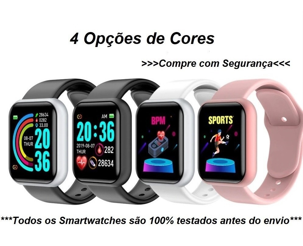 Relógio Smart Digital D20 Lite Original Masculino Feminino