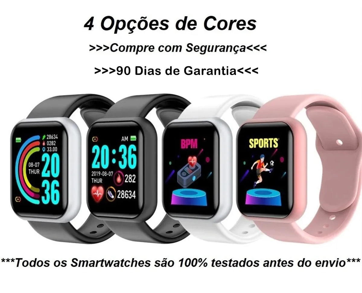 Relógio Smart Digital D20 Masculino / Feminino + Fone S/fio A6s