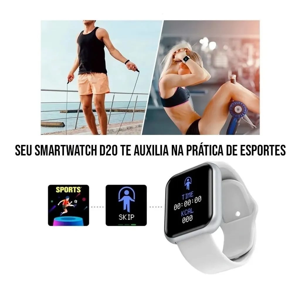 Smart watch esportivo masculino e feminino, relógio digital de