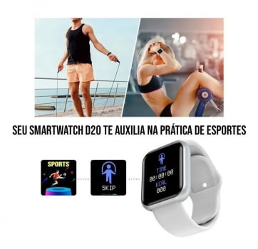 Relógio Smart  Digital D20 Lite Original Masculino Feminino